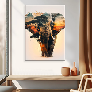 Sıcak satış fil tuval baskılı dijital yağlıboya tasarım ev dekorasyon resimleri - Product Image 5