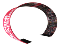 Support de bannière d'affichage en tissu tendu pliable écologique portable promotionnel