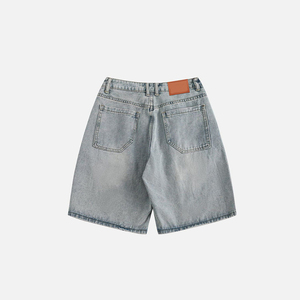 Haute qualité poids lourd été bleu clair lavé Denim matériel bouton sport femmes <span class=keywords><strong>Jeans</strong></span> <span class=keywords><strong>court</strong></span> Jean <span class=keywords><strong>Court</strong></span> Femme - Product Image 4