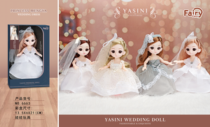 Girls Lovely Cartoon Wedding Dress Toy Mini Plastic <strong>Doll</strong> Play House Dress up <strong>Fairy</strong> Perfect Gift Idea - Product Image 6