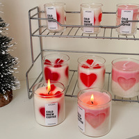 Günstige, farbenfrohe Frucht-Design-Gelee-Sojawachs-Kerzen, umweltfreundlich, duftend, rauchfrei, Geschenkbox-Set, Valentinstagsgeschenk