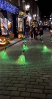 Balai Magique d'Halloween Youlun à Long Manche, Balai de Sorcière Flottant avec Ruban Noir, Activé par le Son, Piles AA, Décoration d'Halloween