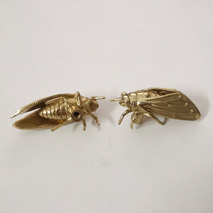 Venta al por mayor de fábrica: Tiradores de latón macizo decorativos con diseño de cicaña para gabinetes, herrajes para muebles con forma de insecto, tiradores de cajones. - Product Image 6