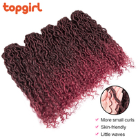 Faux Locs Déesse Ombre Naturelle avec Boucles Vague d'Eau en Détresse Faux Locs Diy River Locks 24 pouces Crochet Tresses Extensions de Cheveux