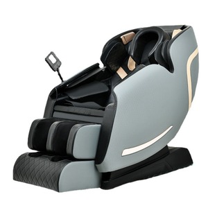 Fauteuil de massage entièrement automatique, électrique, intelligent, avec pétrissage sans rail, massage multipoints, pour usage domestique, coussin de siège gris et noir - Product Image 1