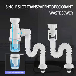 อุปกรณ์ต่อ<span class=keywords><strong>ท่อ</strong></span>ระบายน้ำสำหรับระเบียงถ้วยใสมีช่องระบายน้ำ <span class=keywords><strong>PVC</strong></span> กันกลิ่น - Product Image 2