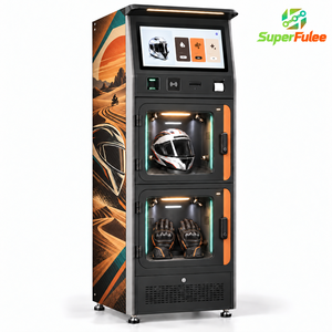 เครื่องทำความสะอาดหมวกกันน็อคแบบไร้เงินสด SuperFulee พร้อมหน้าจอสัมผัส บริการตนเอง ระบบจัดการบนคลาวด์ และการตรวจสอบระยะไกล สำหรับเชิงพาณิชย์ - Product Image 1