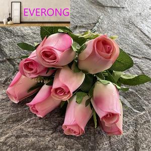 Fiori Artificiali di Alta Qualità per Centrotavola, 9 Piccoli Boccioli di Rosa - Product Image 5