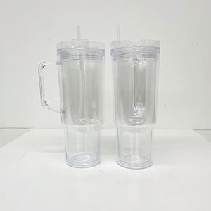 20Pack Custom Logo Pre-Drilled 40Oz Plastic <b>Cup</b> <b>With</b> Silicone Plug for Snow Globe Glitter Diy Gift - Product Image 2