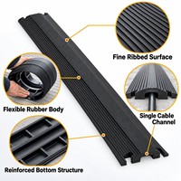 Rampe de protection de câble en caoutchouc à 1 canal