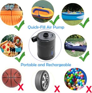 Pompe à air pour camping en plein air, gonflage et dégonflage rapide pour piscines gonflables, matelas de camping, sacs de rangement sous vide - Product Image 2