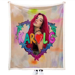 Manta de franela de sublimación para viaje, manta de diseño a la moda, Karol G Manana, bonita, novedad de 2023 - Product Image 2