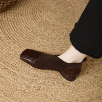Bottines à talon en V pour femmes, combinaison de daim et de cuir gaufré, semelle intérieure en peau de porc, semelle extérieure en caoutchouc antidérapante, bottes pour le bureau