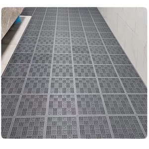 Tapis de douche carrés antidérapants pour l'intérieur de la douche, à drainage rapide, dalles de sol emboîtables - Product Image 4