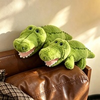 Peluche personnalisée en forme d'alligator mignon, grand coussin en peluche pour la décoration de chambre et la vente en gros aux magasins.