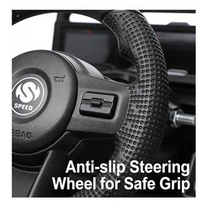 Voiture électrique confortable pour enfants, double moteur 6V4Ah, avec fonction d'éveil précoce, poignée de direction à bascule, télécommande, volant en plastique - Product Image 5