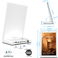 Tablette Android 11 tactile 10,1 pouces en forme de L RK3568 personnalisable avec NFC en option 2+16 Go pour la commande en restaurant