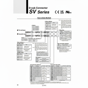 ชิ้นส่วนนิวเมติก SS5V1-10FD2-03D-C6นิวเมติก SMC - Product Image 1