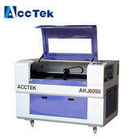 Máquina de Grabado Láser de CO2 Mini ACCTEK AKJ6090 para Cuero, MDF y Acrílico