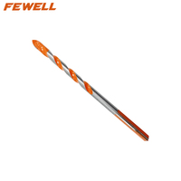 Ensemble de tubes en plastique à tige triangulaire de 6mm, foret en carbure pour verre de carrelage