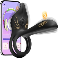 Silikon-Fernbedienungs-Elektro-Verschluss-Spermienring für Männer zur Verzögerung der Ejakulation, Vibrationsring für Paare