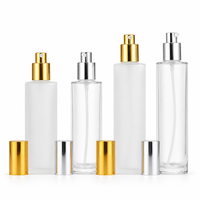 Flacon pulvérisateur en verre dépoli transparent pour brume fine, 20ml, 30ml, 50ml, 80ml, 100ml, avec pompe dorée ou argentée, pour toner, essence, brume faciale, cosmétique