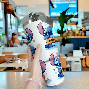 Vasos de sublimación UV de doble puntada de pared de 30oz de almacén de EE. UU. Vasos de acero inoxidable de Anime con tapa y pajitas - Product Image 5