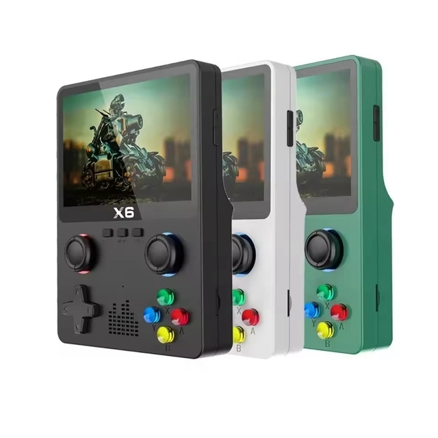 Portable X6 Kids Video Game Console 3.5 Inch Color Display 640x480 Handheld Player Joystick 1000 Games Wi-Fi Linux OS 1500mAh