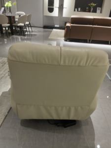 Sillón Reclinable Eléctrico Moderno de Gravedad Cero con un Solo Asiento, Giratorio, de Cuero, Color Blanco, con Puerto USB - Product Image 3