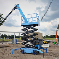 Plateforme élévatrice mobile électrique 6M pour la construction, plateforme élévatrice à ciseaux électrique pliable multi-usages