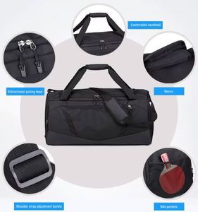 10pcs Custom Logo Oxford Gym <b>Bags</b> Large Capacity Sport Yoga <b>Bag</b> <b>With</b> <b>Shoes</b> <b>Compartment</b> Multi-function Travel Duffel <b>Bag</b> - Product Image 5