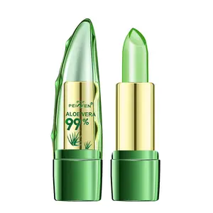 aloe vera gel Moisturizing lip balm naturally Hydrating plant essence lipstick green Jelly lipstick repair Dry lips waterproof