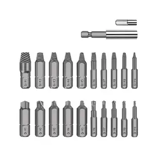 22pcs HSS 2mm Stripped Broken Screw And Bolt Remover Extractor Set For Electric Hand Drill