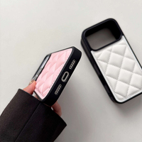 Étui de protection simple pour iPhone 17 Pro Max, motif doudoune à carreaux, collection Hiver et Automne