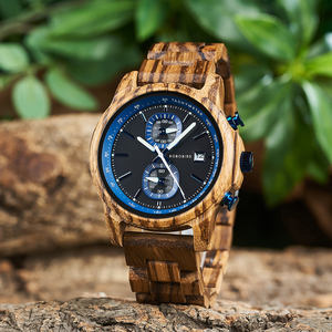 Men's Luxury Eco-Friendly <b>Wooden</b> Quartz <b>Watches</b> Custom Logo Lightweight with Unique Texture Pointer Fashionable Hot Selling - Product Image 1