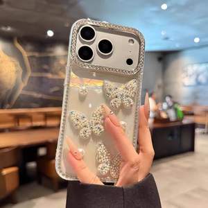 Proveedor Verificado, <span class=keywords><strong>Funda</strong></span> Electrochapada con Patrón de Concha de Mariposa 3D y Protección de 360° para <span class=keywords><strong>iPhone</strong></span> 17 Pro Max, para 16 Pro, S26 - Product Image 4