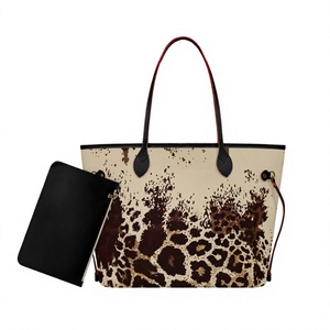 Bolso de Mano de Piel Sintética para Mujer, Bolso Tote con Estampado Animal, Correa de Hombro Extraíble, Cierre de Cremallera Seguro, Elegante y Grande - Product Image 2