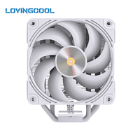 Enfriador de CPU LOVINGCOOL K600 Air, 6 Tubos de Calor, PWM, 220W TDP, 5V ARGB, Ventilador Silencioso con Rodamiento Fluido para Intel/ y Caja de Ordenador Silenciosa