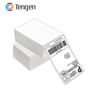 Printer Label Pengiriman Panas Kedap Air Hemat Biaya 4X6 Stiker Lipat A6 Kertas Label Tagihan Panas Langsung