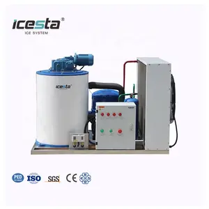 ICESTA自動高信頼性ピュアフレーク製氷機商用長寿命1t 1.5t 2トンフレーク製氷機