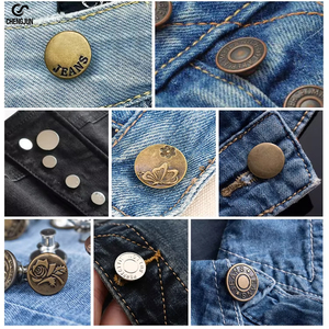 Hosen-Jeans-Knöpfe Ersatz Abnehmbare Metall Verstellbare Jeansknöpfe - Product Image 6
