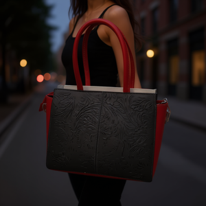 Bolso de mano Fana Francis de piel de vaca, multicolor, con forma de cruz, gran capacidad, para uso diario informal, bolso de mujer - Product Image 2