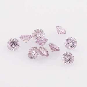 Diamante Suelto de Corte Redondo, Color Rosa Púrpura Intenso, Cultivado en Laboratorio, de 1MM a 3MM, Piedra Pulida de Color Fantasía para Joyería - Product Image 1