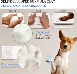 Cornice in legno per foto ricordo di animali domestici, <span class=keywords><strong>kit</strong></span> per impronte di zampa e mani con strumento di personalizzazione - Product Image 6