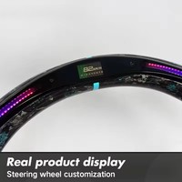 Volant sport personnalisé avec écran LED intelligent en fibre de carbone forgée pour Hyundai Elantra N I20 I30 N Line Veloster N