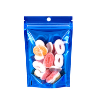 Emballage en plastique de poche refermable refermable bleu pour l'usage alimentaire pour la nourriture d'animal familier de sushi de chewing-gum et la nourriture en conserve de gelée