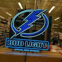 Boîte lumineuse publicitaire extérieure personnalisée en 3D 12V pour la décoration de fenêtres de bar, enseignes LED néon flexibles