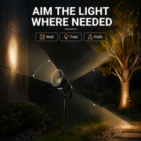 CRANE Projecteur LED à piquet 7W, orientable, pour installation murale, arbre, allée, jardin, sol, pelouse, adapté à diverses applications extérieures