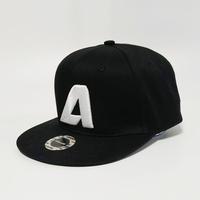 Gorra de Hip Hop Personalizada con Logotipo Bordado en 3D, 6 Paneles, Negra, Ajustable, Unisex, Estilo Urbano