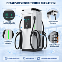 Station de recharge rapide DC tout-en-un 240 kW 480 kW 4 pistolets CCS2 CCS1 CHAdeMO GB/T NACS pour véhicules électriques en parking